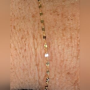 18k Gold Mirror Link Bracelet 7.5-in - NEW